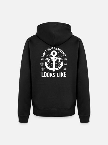 Captain Captain Gifts - Unisex Premium Organic Zip Hoodie - black