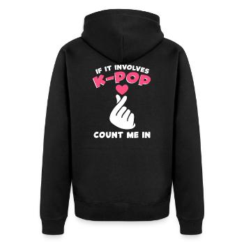 K-Pop K-Pop cadeau - Veste à capuche bio Premium Unisexe - noir - Dos - Nico (187cm)