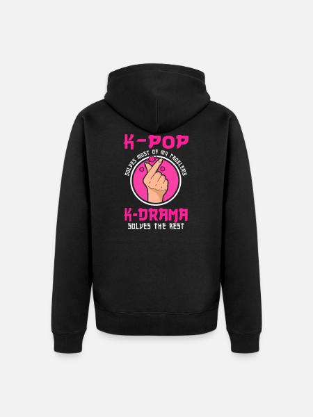 K-Pop & K-Drama K-Pop Gift - Unisex Premium Organic Zip Hoodie - black