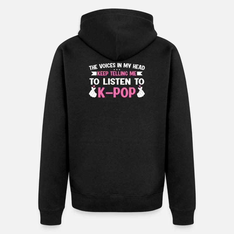 K-Pop K-Pop Geschenk - Unisex Premium Bio Zip Hoodie - Schwarz