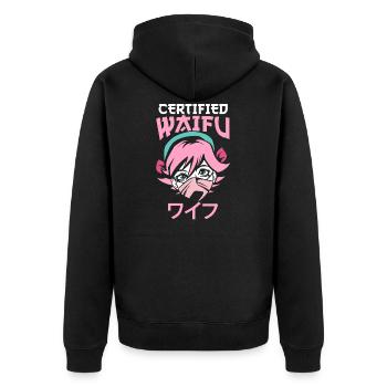 Anime Waifu Cadeau Anime - Veste à capuche bio Premium Unisexe - noir - Dos - Nico (187cm)