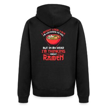 Ramen Ramen Cadeau - Veste à capuche bio Premium Unisexe - noir - Dos - Nico (187cm)