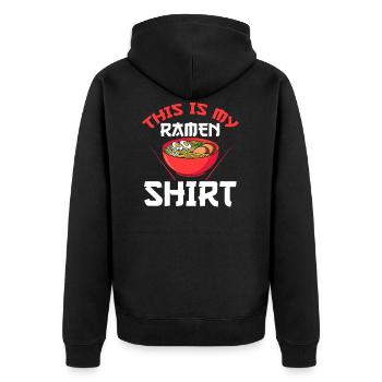 Ramen Ramen Merchandise Cadeau japonais - Veste à capuche bio Premium Unisexe - noir - Dos - Nico (187cm)