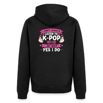 K-Pop K-Pop Cadeau coréen - Veste à capuche bio Premium Unisexe - noir - Dos - Nico (187cm)