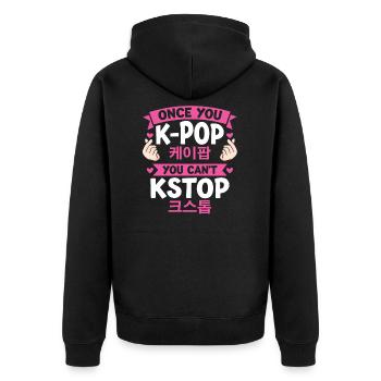 K-Pop K-Pop Cadeau coréen - Veste à capuche bio Premium Unisexe - noir - Dos - Nico (187cm)