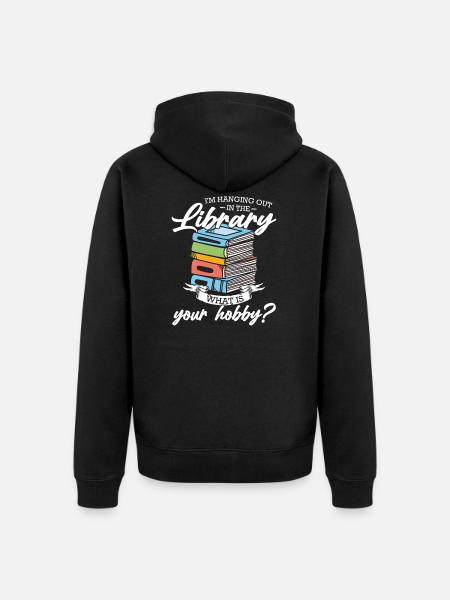 Library library Gift - Unisex Premium Organic Zip Hoodie - black