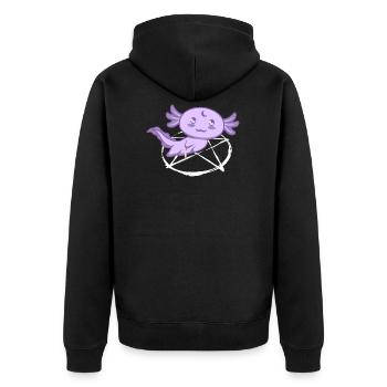 Axolotl Goth Pentagram Axolotl Goth Cadeau - Veste à capuche bio Premium Unisexe - noir - Dos - Nico (187cm)