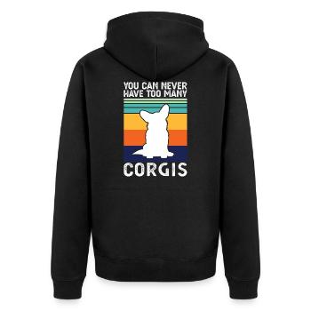 Corgi Rétro Corgi Cadeau - Veste à capuche bio Premium Unisexe - noir - Dos - Nico (187cm)