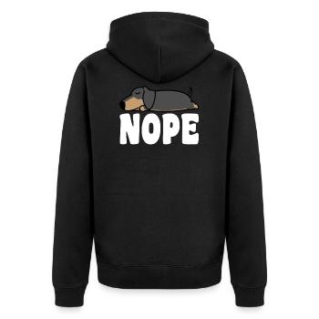 Teckel Nope Teckel Nope Cadeau - Veste à capuche bio Premium Unisexe - noir - Dos - Nico (187cm)
