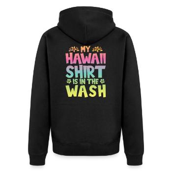 Hawaii Hawaii Geschenk - Unisex Premium Bio Zip Hoodie - Schwarz - Hinten - Nico (187cm)