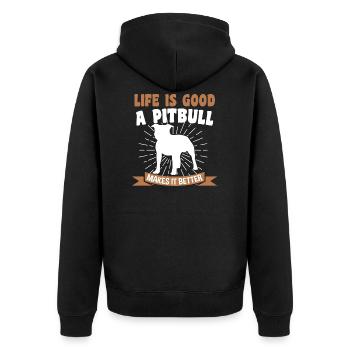 Pitbull Pitbull Cadeau - Veste à capuche bio Premium Unisexe - noir - Dos - Nico (187cm)