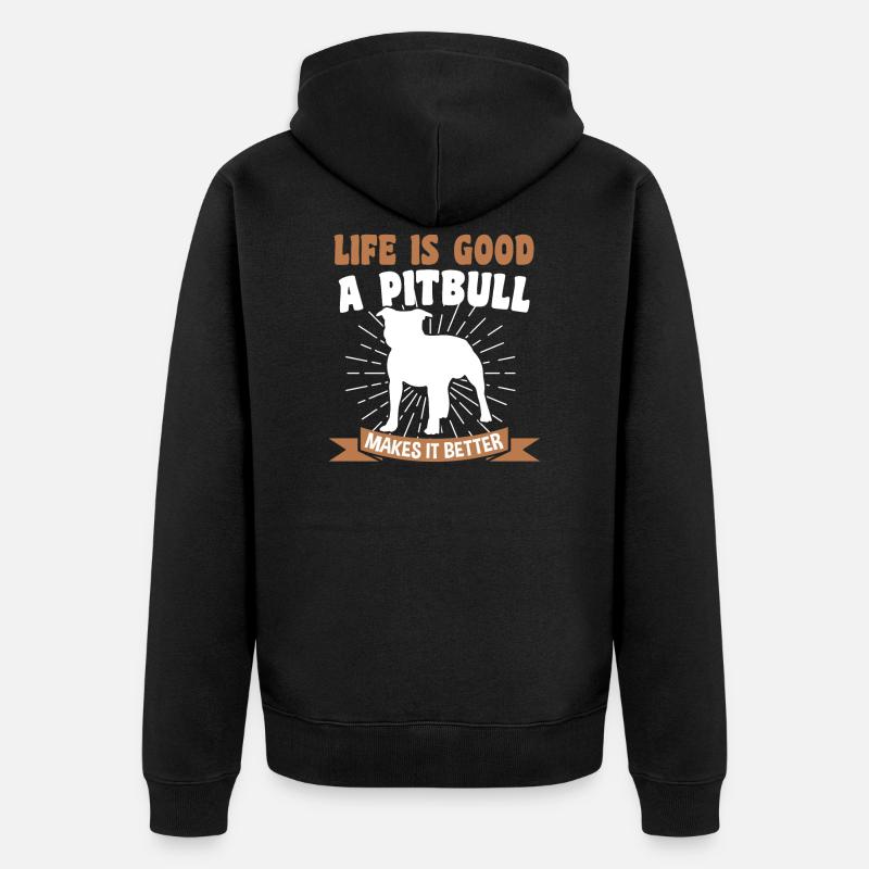 Pitbull Pitbull Cadeau - Veste à capuche bio Premium Unisexe - noir