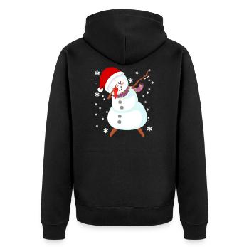 Bonhomme de neige Dabbing Cadeau de Noël - Veste à capuche bio Premium Unisexe - noir - Dos - Nico (187cm)