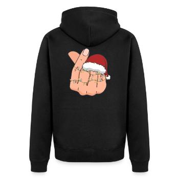K-Pop Bonnet de Noël Cadeau de Noël - Veste à capuche bio Premium Unisexe - noir - Dos - Nico (187cm)