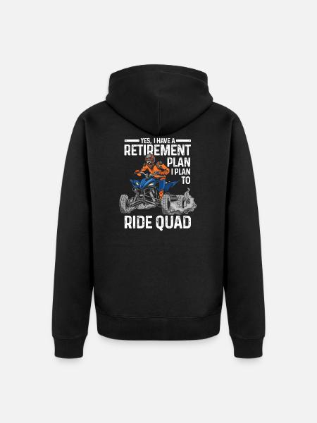 Quad-tour quad quad cadeau - Veste à capuche bio Premium Unisexe - noir