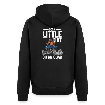Quad-Radtour Quad Quad Geschenk - Unisex Premium Bio Zip Hoodie - Schwarz - Hinten - Nico (187cm)