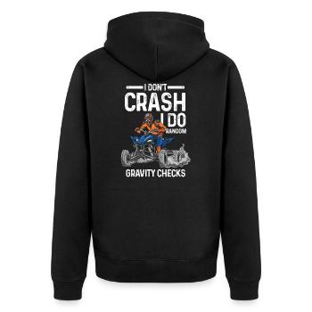 Quad-Quad-Radtour Quad Geschenk - Unisex Premium Bio Zip Hoodie - Schwarz - Hinten - Nico (187cm)