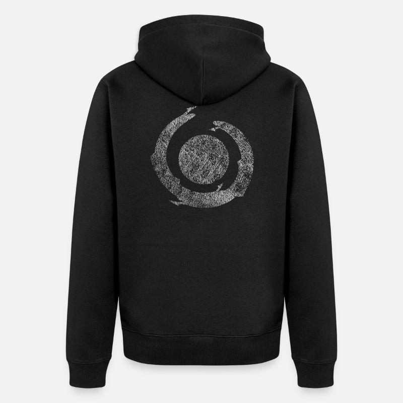 Celtic symbol brillant grunge - Veste à capuche bio Premium Unisexe - noir