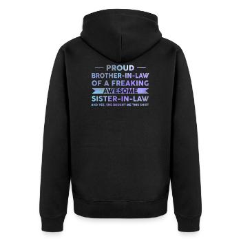 Beau-frère Beau-frère Beau-frère Cadeau - Veste à capuche bio Premium Unisexe - noir - Dos - Nico (187cm)