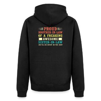 Beau-frère Beau-frère Beau-frère Cadeau - Veste à capuche bio Premium Unisexe - noir - Dos - Nico (187cm)