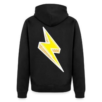 Blitz Comic Rapide - Veste à capuche bio Premium Unisexe - noir - Dos - Nico (187cm)