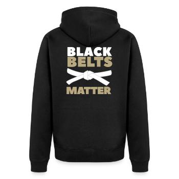 judo ceinture noire karaté combat compétition - Veste à capuche bio Premium Unisexe - noir - Dos - Nico (187cm)