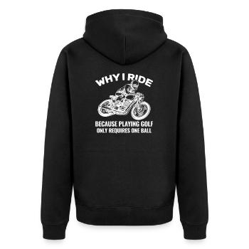 Bike Motorcycle Motorcycle Motorcycle Gift - Unisex Premium Organic Zip Hoodie - black - Back - Nico (187cm)