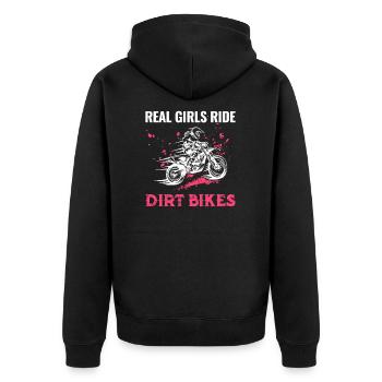 Bike Motorcycle Motorcycle Motorcycle Gift - Unisex Premium Organic Zip Hoodie - black - Back - Nico (187cm)