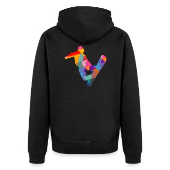 Snowboarder Snowboard - Veste à capuche bio Premium Unisexe - noir - Dos - Nico (187cm)