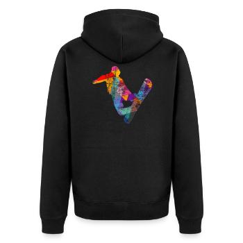 Snowboard Snowboarder - Veste à capuche bio Premium Unisexe - noir - Dos - Nico (187cm)