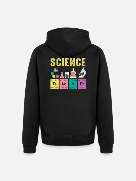 Science Teachers Regular Elements - Unisex Premium Organic Zip Hoodie - black