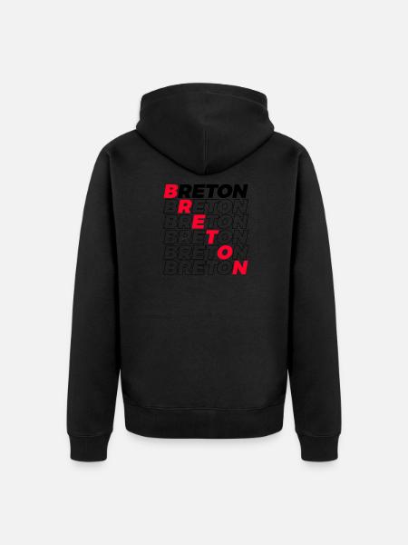 BRETON - Veste à capuche bio Premium Unisexe - noir