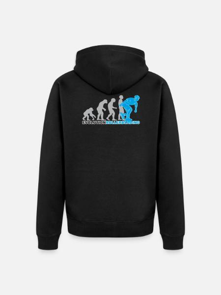 evolution rollerblading, inline skates, skating - Unisex Premium Organic Zip Hoodie - black