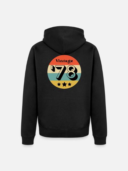 millésime 1978 - Veste à capuche bio Premium Unisexe - noir