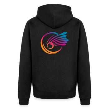 Badminton - Veste à capuche bio Premium Unisexe - noir - Dos - Nico (187cm)