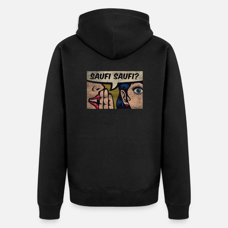 Saufī Saufī - Unisex Premium Bio Zip Hoodie - Schwarz