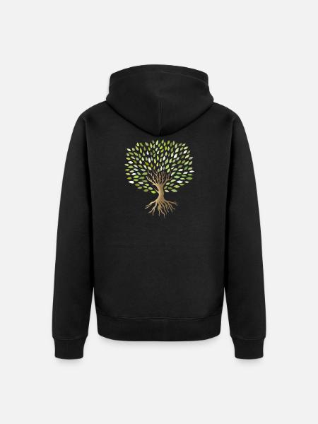 Baum - Unisex Premium Bio Zip Hoodie - Schwarz