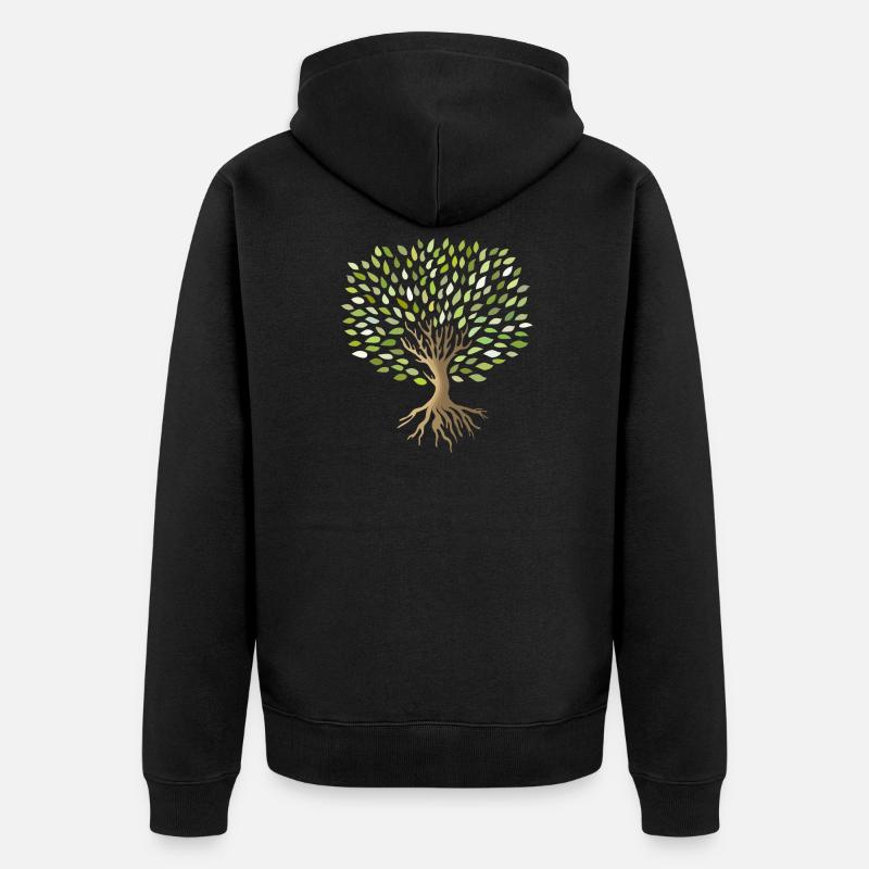 Arbre - Veste à capuche bio Premium Unisexe - noir