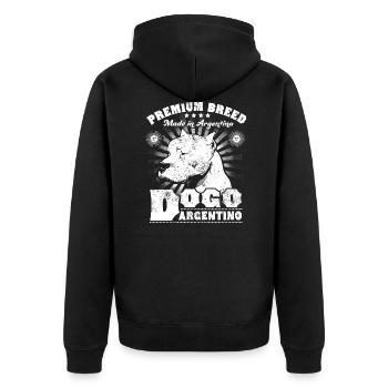 Dogo Argentino - Veste à capuche bio Premium Unisexe - noir - Dos - Nico (187cm)