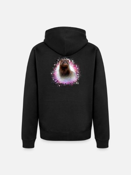 iltis,ferrets,otter,graffiti,pink - Unisex Premium Organic Zip Hoodie - black