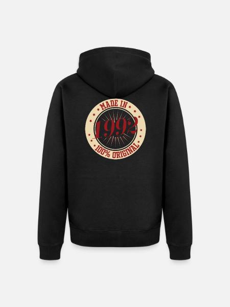 Fabriqué en 1992, l’original - Veste à capuche bio Premium Unisexe - noir