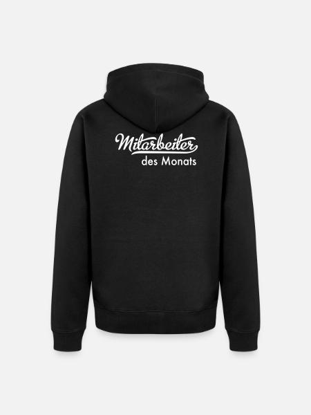Mitarbeiter des Monats - Unisex Premium Bio Zip Hoodie - Schwarz