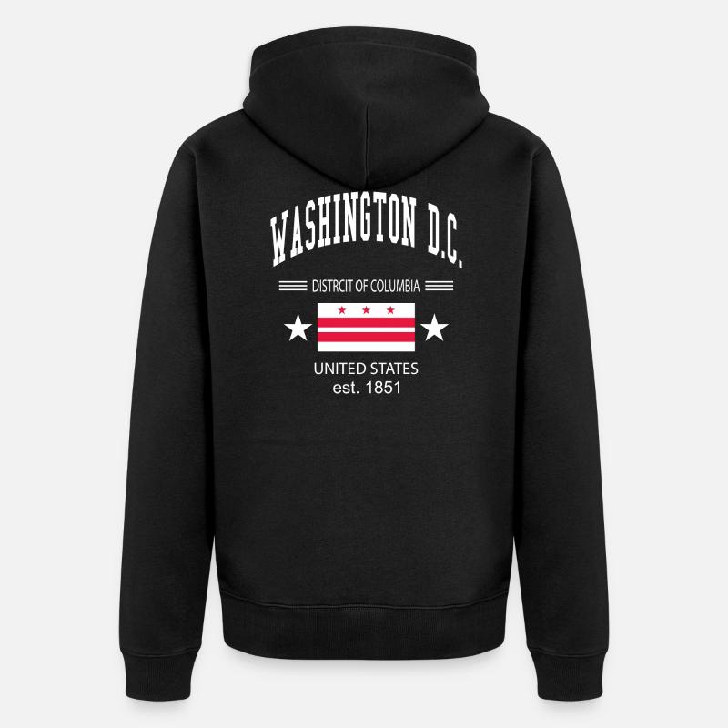 Washington D.C. - Veste à capuche bio Premium Unisexe - noir