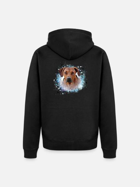 rhodesianridgeback, Hund,Hunderasse,graffiti - Unisex Premium Bio Zip Hoodie - Schwarz