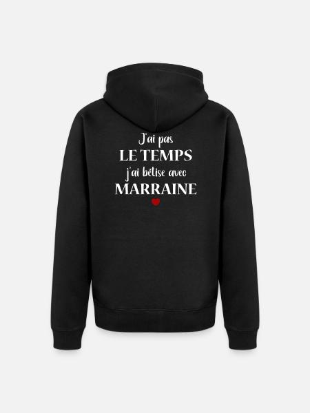 bêtise avec marraine - Veste à capuche bio Premium Unisexe - noir