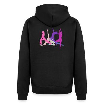 tournoi, yoga, sports, exercices, danse, gymnastique - Veste à capuche bio Premium Unisexe - noir - Dos - Nico (187cm)