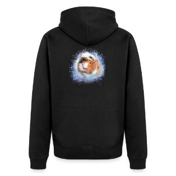 cochons d’Inde, graffitis, cochons d’Inde rosette - Veste à capuche bio Premium Unisexe - noir - Dos - Nico (187cm)