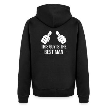 Ce gars est le meilleur cadeau d’homme JGA - Veste à capuche bio Premium Unisexe - noir - Dos - Nico (187cm)