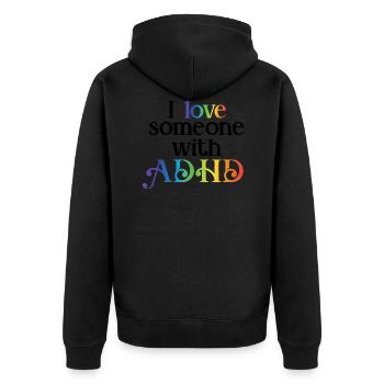 TDAH - Veste à capuche bio Premium Unisexe - noir - Dos - Nico (187cm)