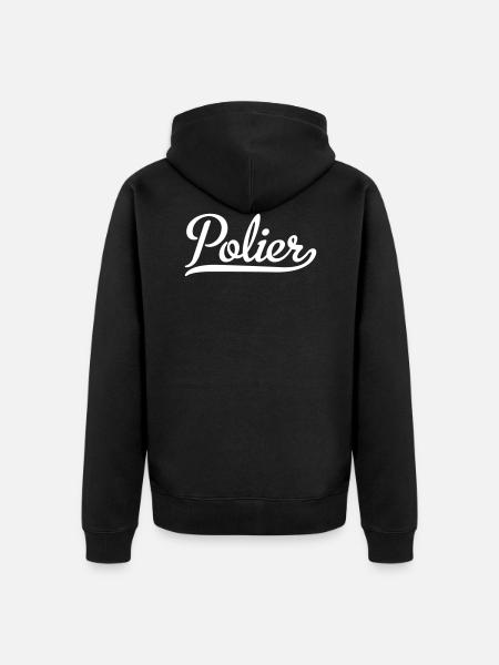 Polier - Unisex Premium Bio Zip Hoodie - Schwarz